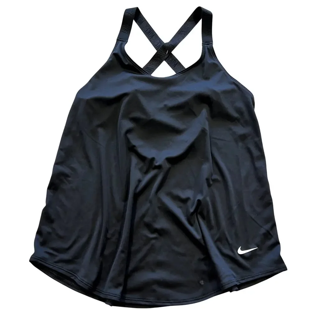 Nike Black Criss Cross Strap Athletic Tank Medium